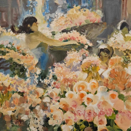 Picking flowers